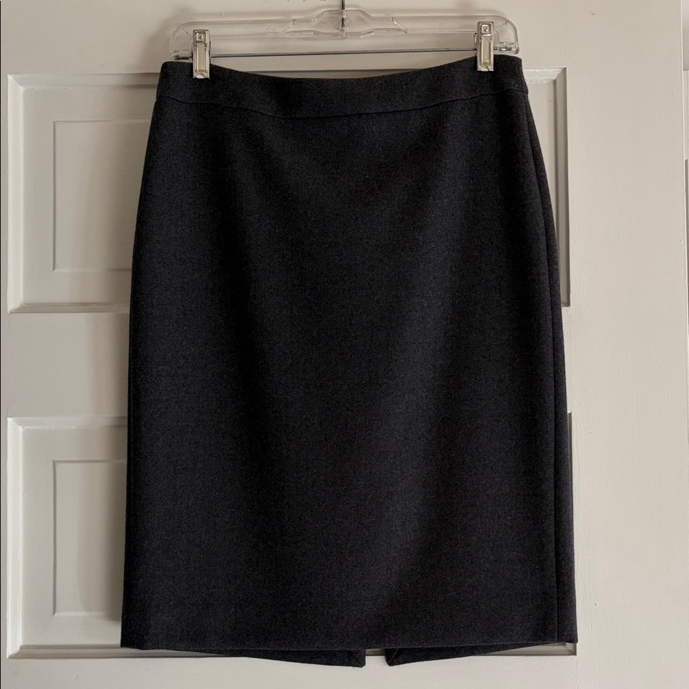 J Crew Classic charcoal Women's pencil skirt